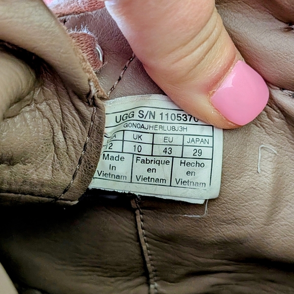 UGG Olli Tan High-Top Sneakers – Men’s Size 10 (Women’s 12), Suede with Side Zip - Picture 7 of 8